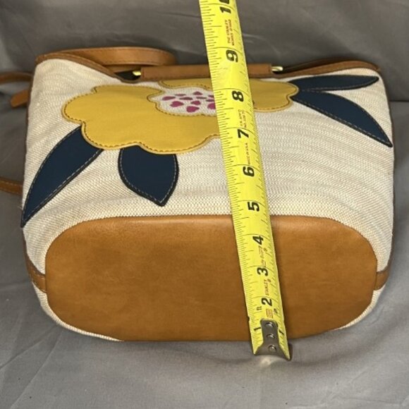 Floral Boho Bucket Top Handle Crossbody, Fossil, Amy, EUC - Picture 10 of 10